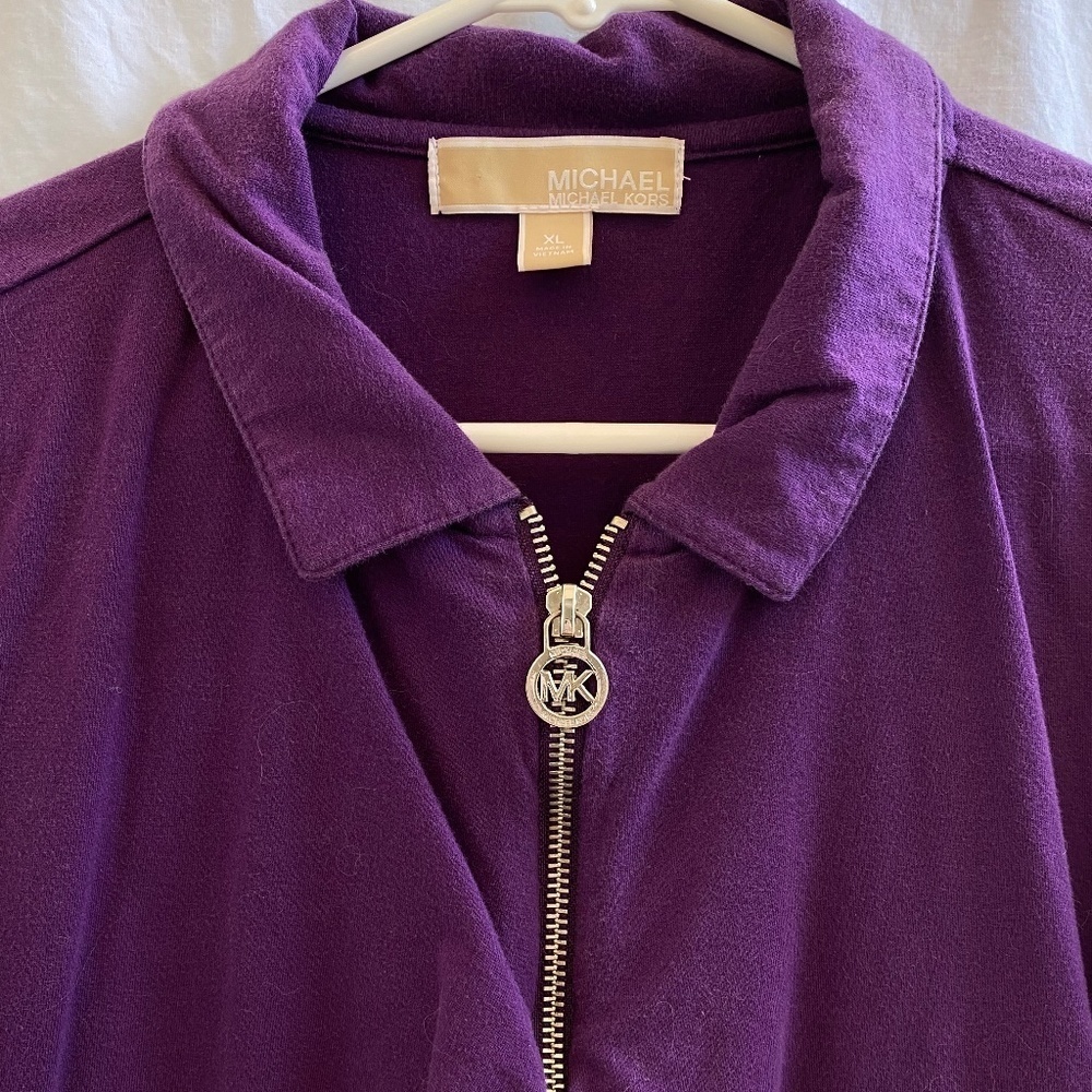 MICHAEL KORS Polo Top with Zipper Size: X-Large - Picture 2 of 7